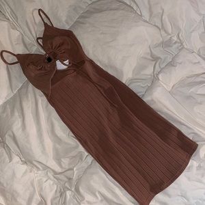 Brown mini dress